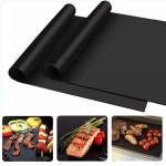 BBQ GRILL BAKE MAT teflon non-stick reusable black 40x33cm